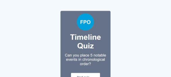 Timeline Quiz template
