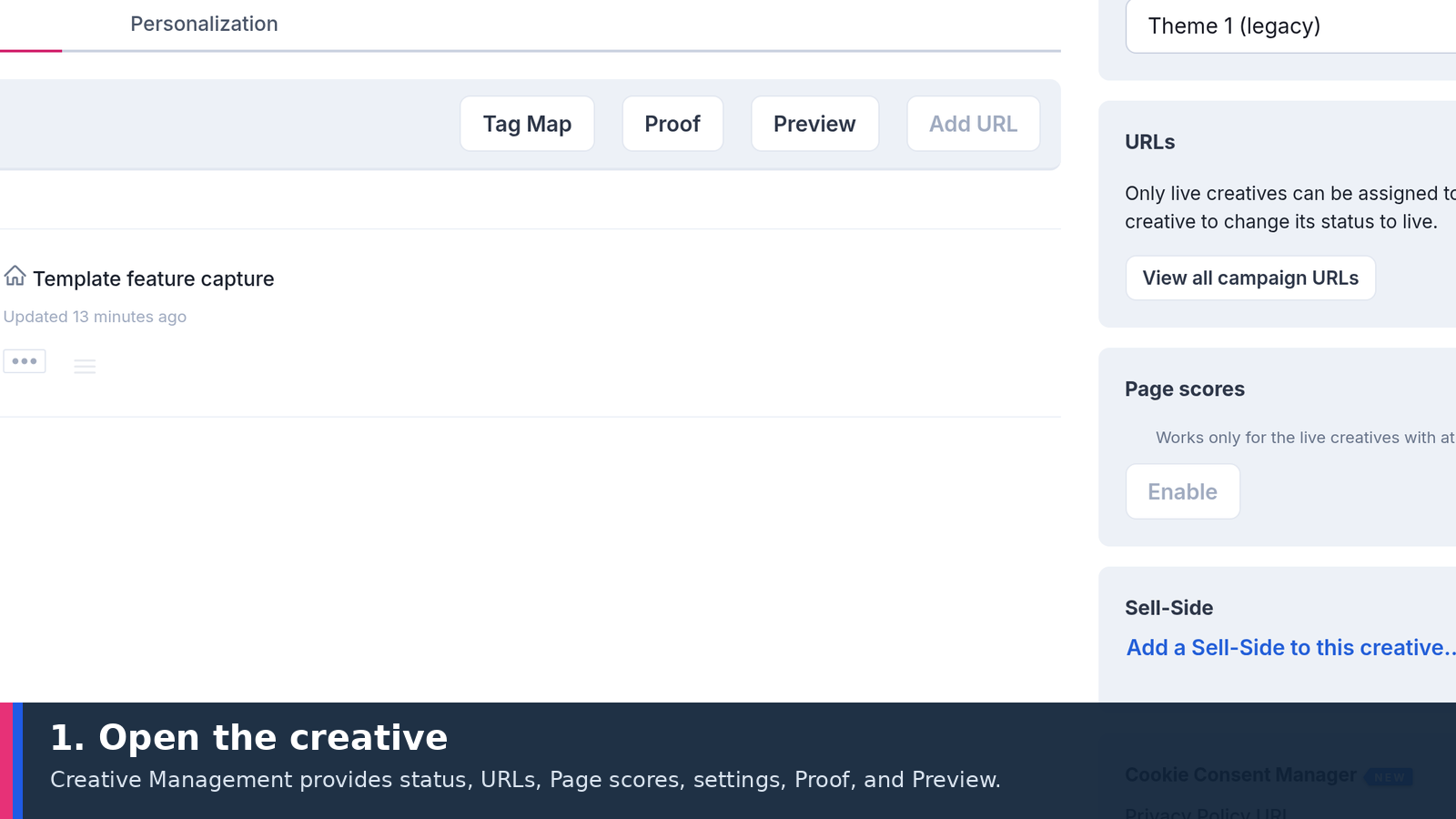 Current Ion Creative Management theme selection