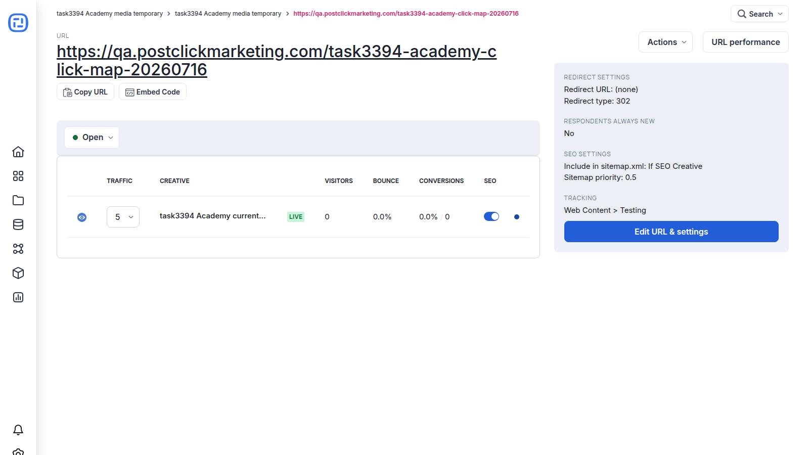 Current Ion URL management