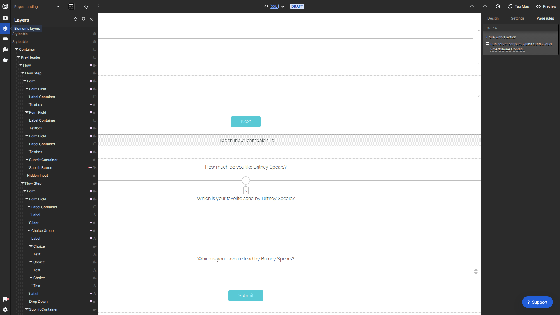 Current Creative Studio Layers panel