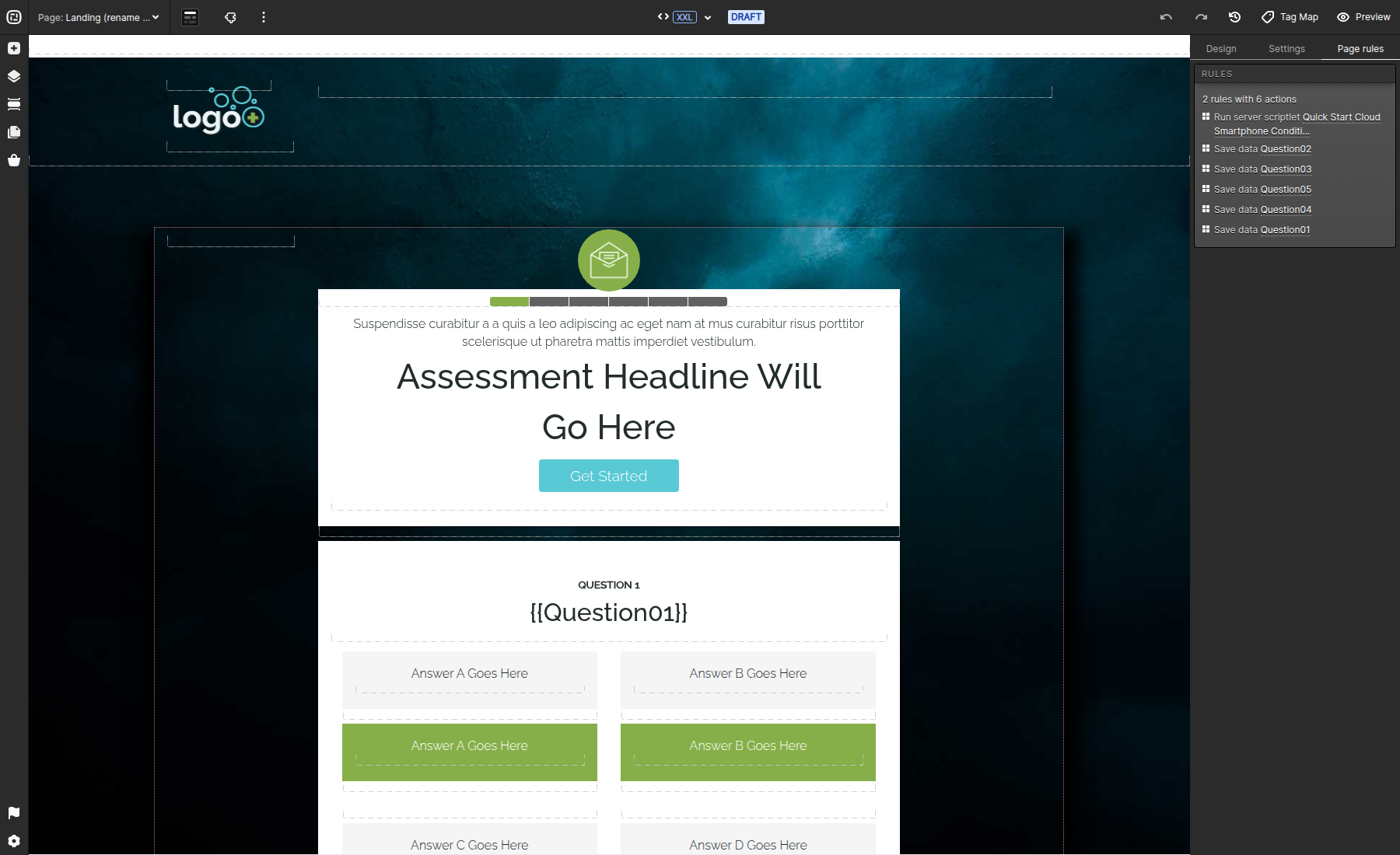 Current Ion Creative Studio example showing unselected and selected expanded-choice states