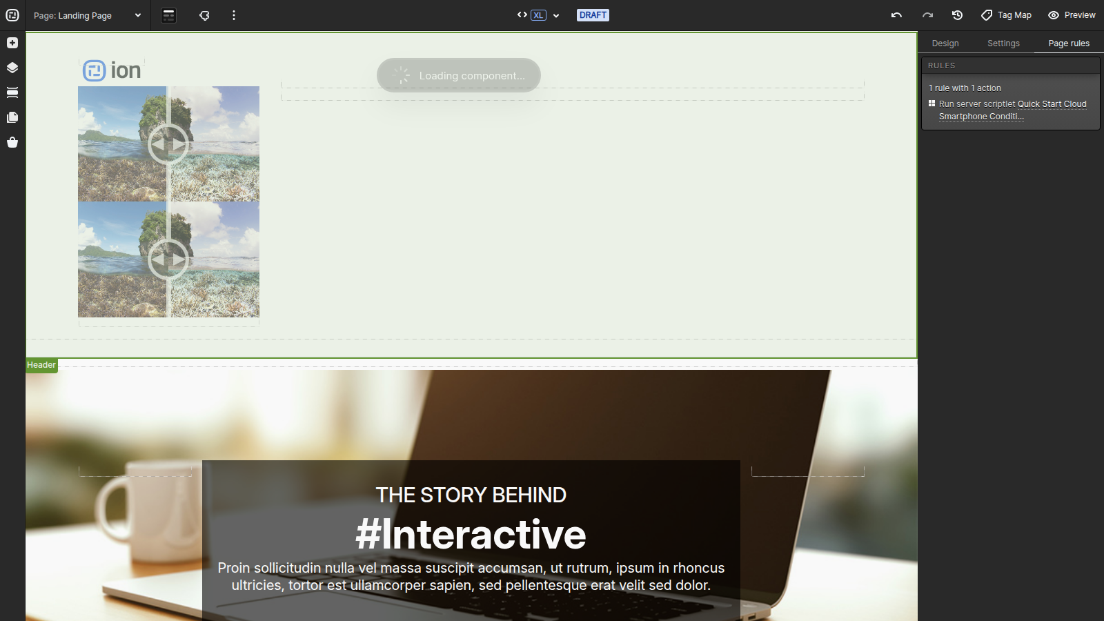 Before and After Slider added to a current Creative